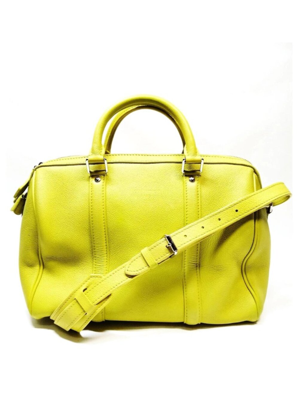 Authentic Louis Vuitton Sofia Coppola SC Bag PM Yellow Leather Satchel Crossbody - Picture 2 of 16